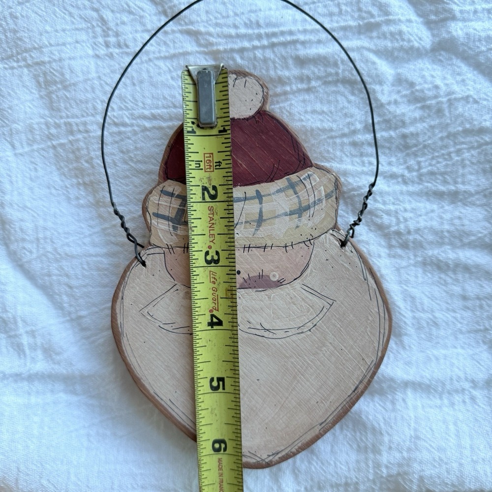 Wood Santa Handmade Hand Painted Country Clause - Picture 4 of 4